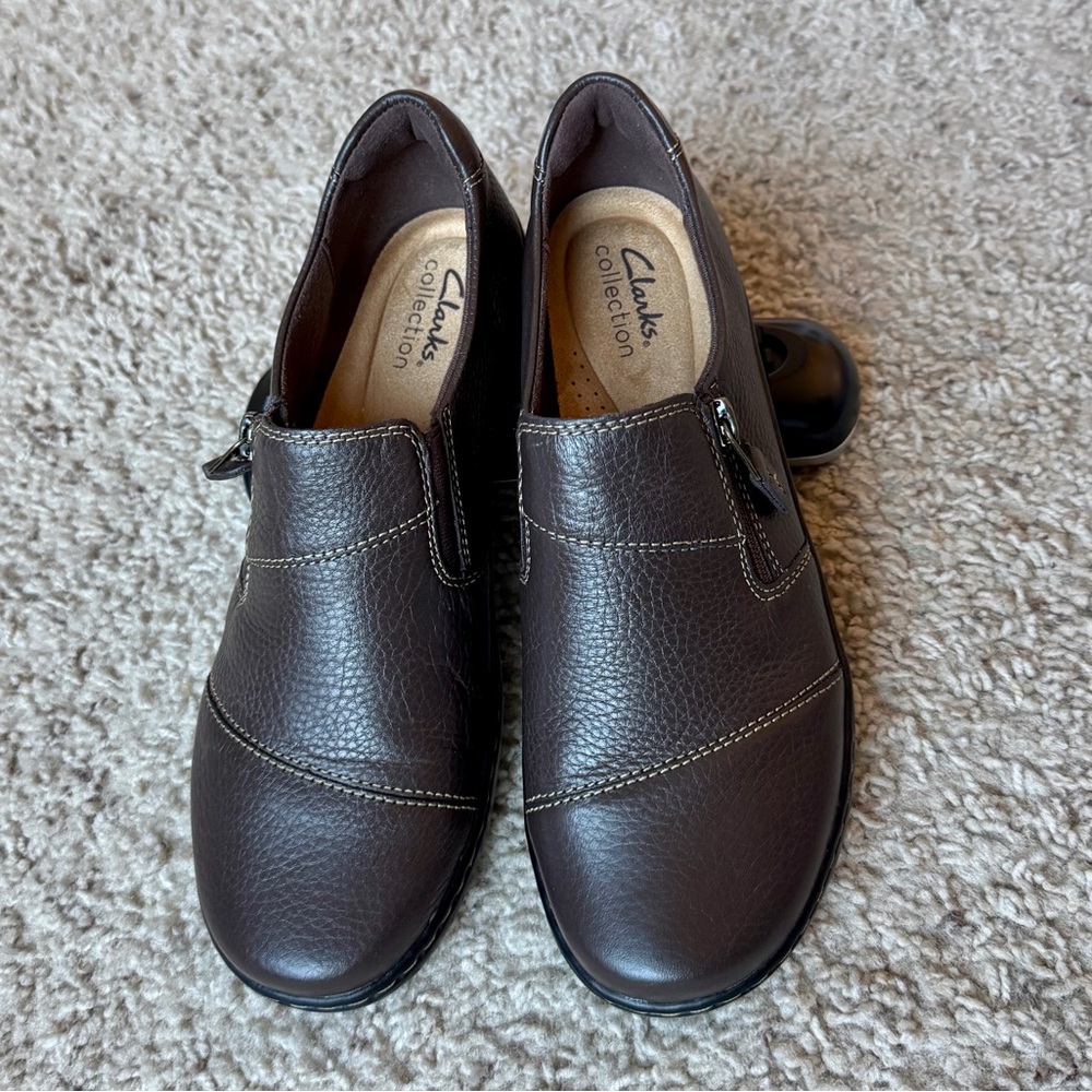 Clarks Dark Brown Leather Loafers